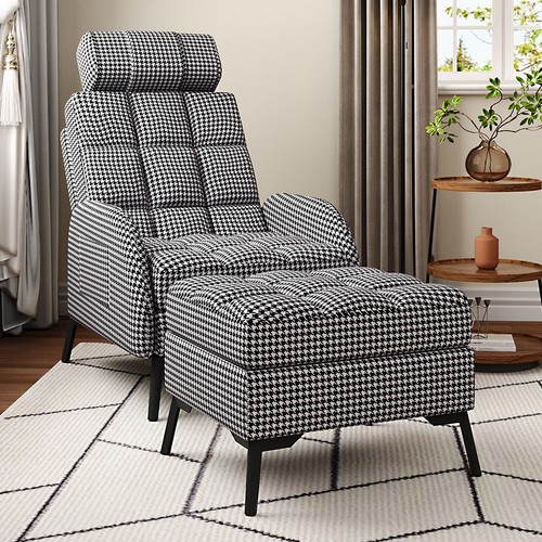 Houndstooth recliner chair for - recliner,