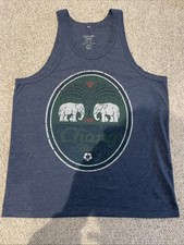 Chang Beer Tank Top Vest, Made In Thailand, Blue/Grey, Large, Great Condition