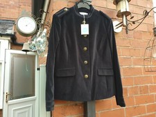 Boden Size 10 Leyburn Black  Military  Velvet Jacket  T0030-UWE
