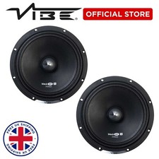 VIBE 8" PRO MIDRANGE 180 WATTS RMS CAR AUDIO SPEAKERS BLACKAIR LOUD