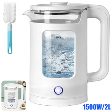 2L Electric Kettle Glass Fast Boil 360° Blue LED Illuminated Portable Jug 1500W