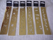 Six BRASS STENCILS U.I.T. New