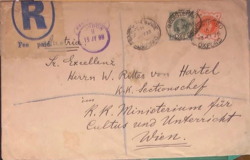 1898 registered cover oxford - registered,