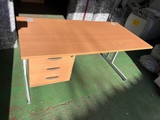 Rectangular desk with 3 drawers