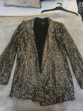 BNWOT SIZE 12 Lipsy Sequinned Jacket. Bronze