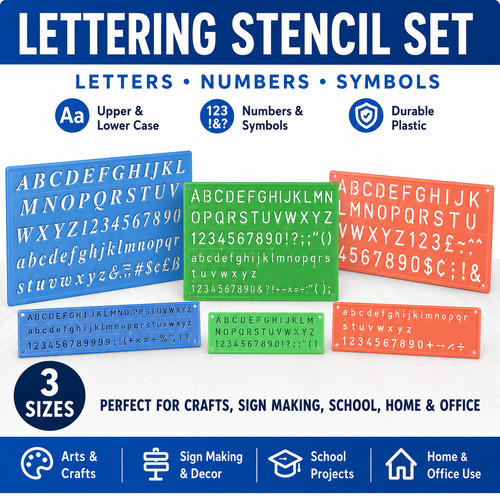 Lettering stencil alphabet - lettering,