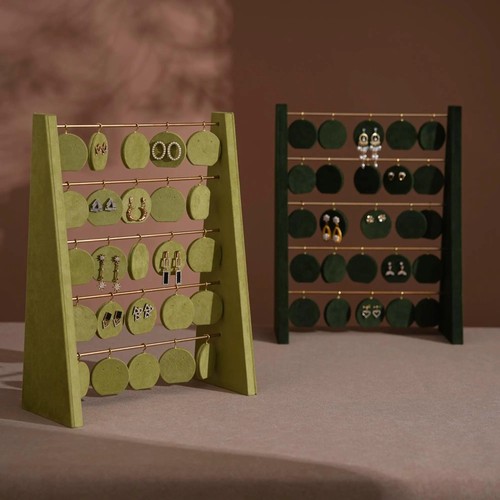 Minimalist wood earring stand - wood,