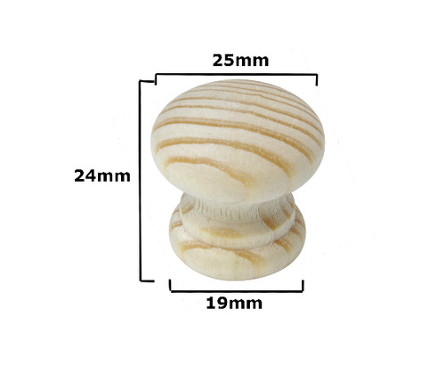 Wood door knob genuine - wood, pine