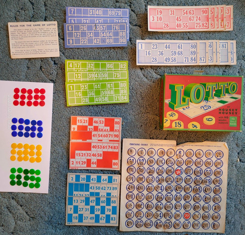 Vintage lotto game - game, and