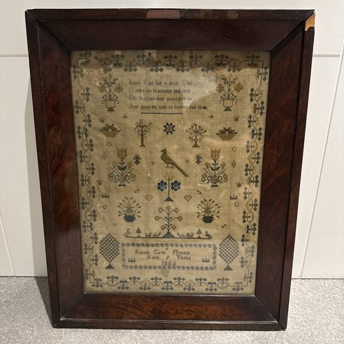 Antique sampler sarah cath - sarah,
