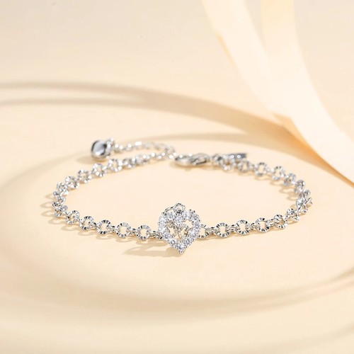 Heart charm bracelet pearl - heart,