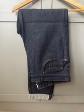 Men's Folk dark navy selvedge denim jeans, size 36”. Never worn. (RRP £135)