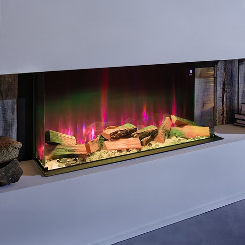 Panoramic wall inset into log - panoramic,