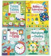 Usborne Maths Activity Series 4 Books Collection Set - Ages 5-9 - Paperback