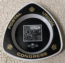 Vtg Postal Union Congress 1929 Advertisement Ashtray - Immaculate Condition