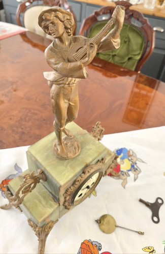 French mantel clock - , featuring