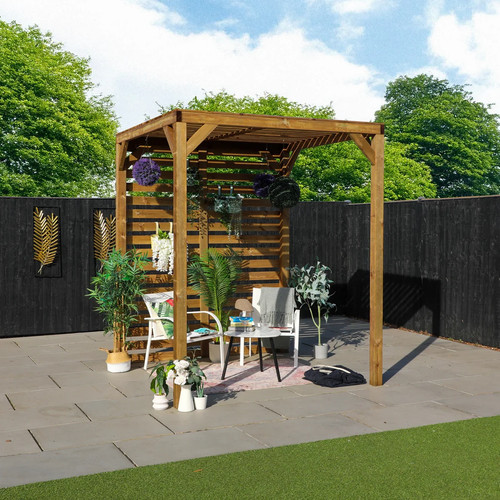 Luxury wooden pergola 2m - x,