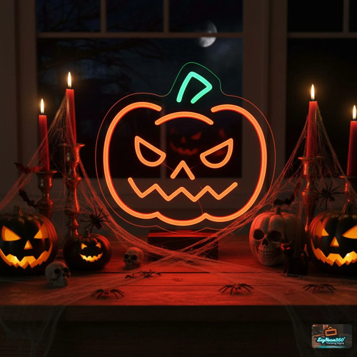 Spooky pumpkin neon - neon, 35x33cm