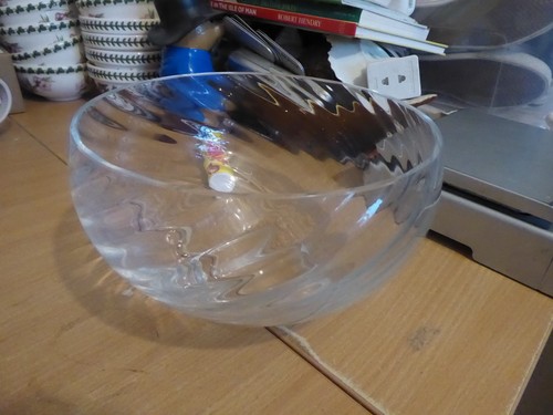 Large decorative round serving