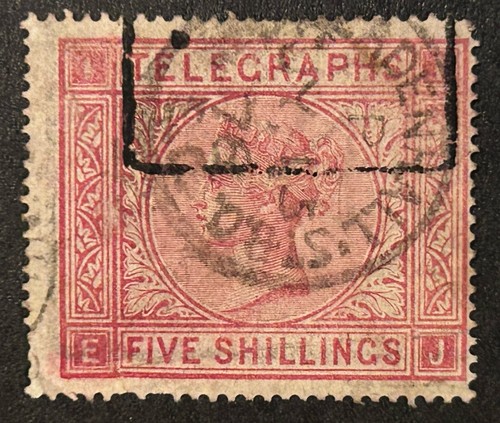 1876 1881 telegraph plate - 5s, 1