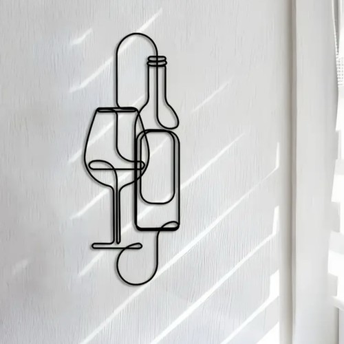 Minimalist metal wine bottle - minimalist,