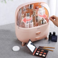 2-layer drawer Makeup Storage Box with Transparent Cover SkinCare Organizer