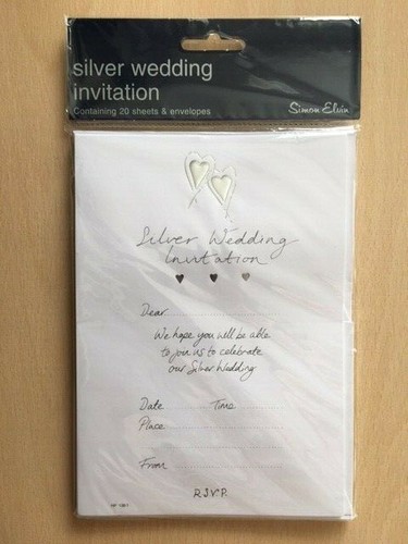 Silver wedding invitations - invitations,