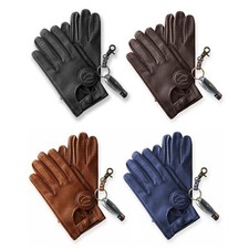 MENS CLASSIC DRIVING GLOVES SOFT GENUINE REAL LAMBSKIN LEATHER BLACK BROWN TAN