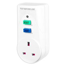 RCD Safety Plug Single Socket Circuit Breaker Electrical Power Trip Switch 13A
