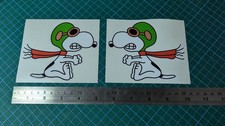 Snoopy Red Baron Sticker Decals 2 x One Left & One Right Facing LARGER Size!