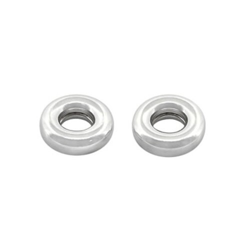 Sterling silver donut rondelle - silver,