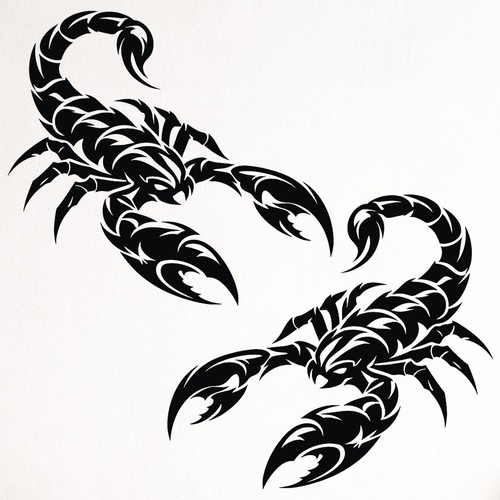 Scorpion campervan sticker - x2,