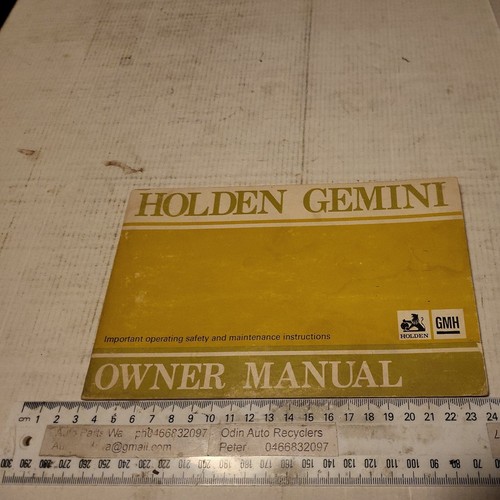 Holden gemini 1978 owners - holden,