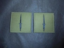 NEW PAIR Royal Marines Commando Formation Subdued Dagger Uniform Badge / Patch