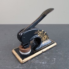 Vintage Cast Iron Paper Stamp Embosser - Kate Paxman Ltd.