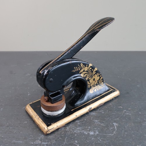 Vintage cast iron paper - iron, stamp