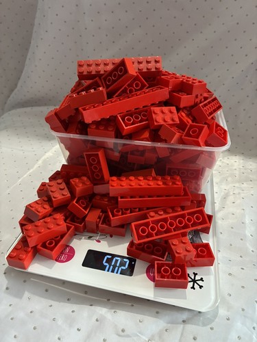 Lego red bricks - 500g, ~