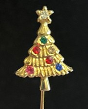 Vintage Rodox Christmas Tree Stick Pin Brooch Beautiful Condition 