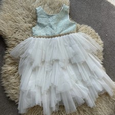Girls Couture Princess Mint & Cream Dress 4