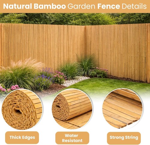 Bamboo slat fencing roll - bamboo,