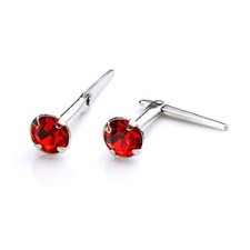 Sterling silver & 3mm CZ Crystal Andralok Stud Earrings Studs
