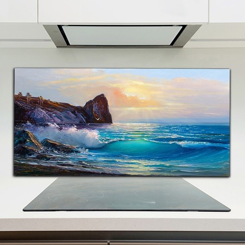 Kitchen splashback toughened - kitchen,