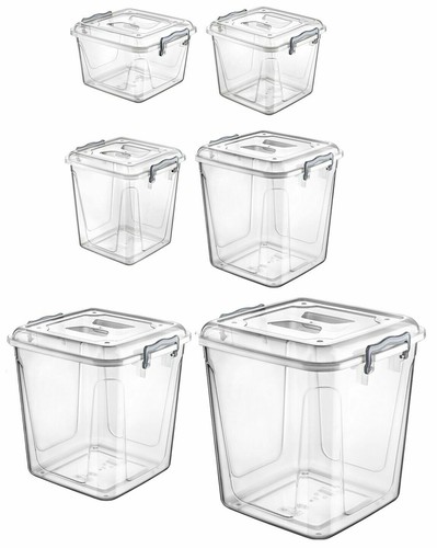 Clear plastic storage box - plastic,