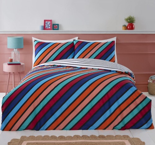 Multi stripe duvet cover - multi,
