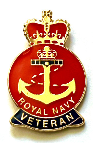 Royal navy veteran lapel pin - navy,