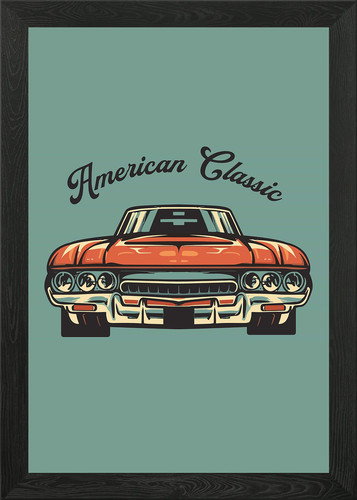 American muscle cars - muscle, framed