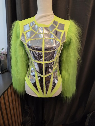 Neon green showgirl - neon, bodysuit