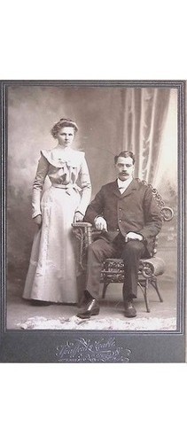 1890s couple studio portrait - couple,
