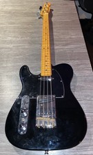 Retrovibe Lefty T30 Telecaster Bass 30.6″ short scale Black - reverse Headstock