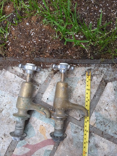 Vintage brass sink taps - vintage,